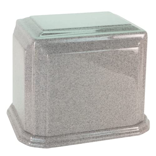 Arch Cultured Marble Urn for Two - Gray, Extra Large Size Adult, Companion Urn, Capacity for up to 490 lbs Ashes, Ground Burial, Home or Funeral Memorial Cremation Urn for Ashes - color: Gray