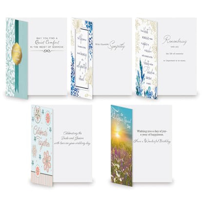 Current Greeting Cards with Matching Envelope Seals | Faith All Occasion, 20 Count, 5 x 7 Folded, Themed Holiday Card Value Pack, With envelopes - color: Faith