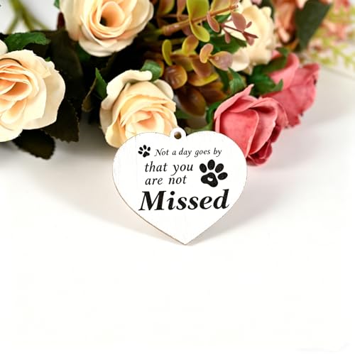 ATOBART Pet Memorial Gifts Twin Rotating Wooden Picture Frames - color: White