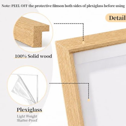 Shadow Box Frame 8"x 10"- 4 Pack Wood Deep Shadowbox with Glass - size: 8x10-4pcs-wood
