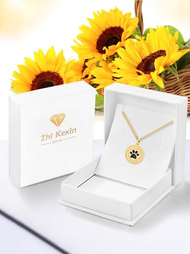 Pet Cremation Urn Necklace for Dog Cat Ashes 925 Sterling Silver Paw Print Keepsake Pendant Celtic Knot Memorial Jewelry for Women Men - style: 00E-Round Urn-(Gold Plated Personalized)