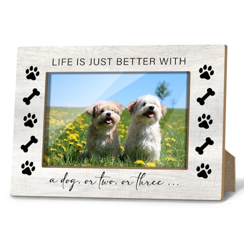 Dogs Picture Frame, Dog Mom Pet Memorial Gifts for Dogs Bereavement Gifts, Puppy Photo Frame 4x6 Photo, Mother ’s Day Desk Shelf Decor Christmas Birthday /14