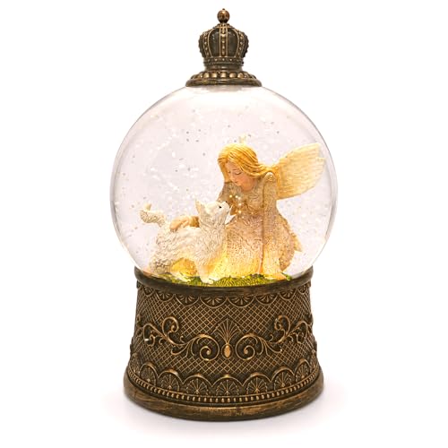 Cat Memorial Gifts for Loss of Cat Sympathy Gift, Snow Globe with Auto Swirling Glitter & 6H Timer, Battery or USB Powered, Cat Remembrance Gifts for Home Decor - color: Cat Memorial Black