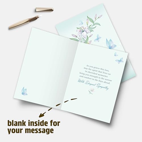 Sympathy Card Gifts for Loss of Loved One, Sympathy Cards with Premium Envelope, Elegant Condolence Card Gift for Family or Friends - color: Sympathy Condolence