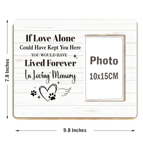 OTINGQD Dog Memorial Picture Frame Gift,Sympathy Gifts for Loss of Dog,You Would Have Lived Forever In Loving Memory Wooden Photo Frame for Tabletop Wall Display - style: Dog Memorial Gifts-6
