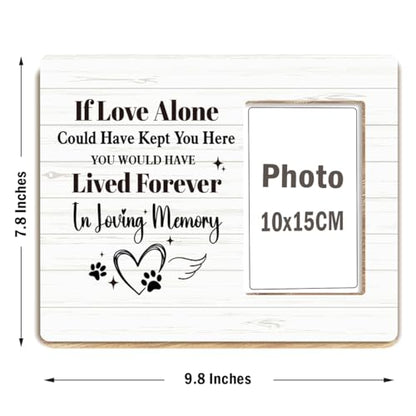 OTINGQD Dog Memorial Picture Frame Gift,Sympathy Gifts for Loss of Dog,You Would Have Lived Forever In Loving Memory Wooden Photo Frame for Tabletop Wall Display - style: Dog Memorial Gifts-6
