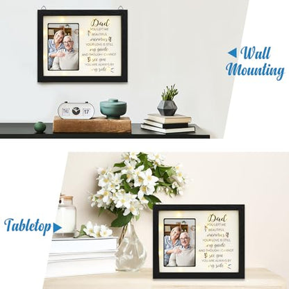 Memorial Gifts LED Shadow Box 4x6 Picture Frame Sympathy for Loss of Dad - size: Dad Memorial