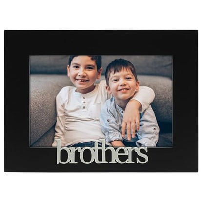 Malden International Designs 4316-46 Brothers Expressions Picture Frame, 4x6, Black - style: Brothers