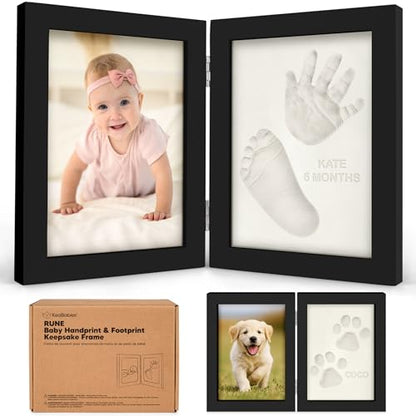 Baby Hand and Footprint Kit, Quick Dry Clay Newborn Keepsake (Onyx Black) - color: Onyx Black
