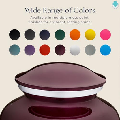 Geturns Embrace Adult Personalized Doves Cremation Urns for Human Ashes I Large Picture Cherry Purple Funeral Urn for Adult Men and Women with Double Side Engraving I 200 lbs - color: _Cherry Purple (Double Sided)