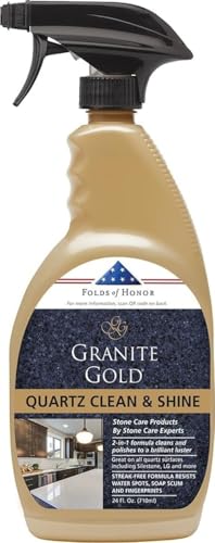 Granite Gold Quartz Clean & Shine Streak-Free Cleaner, Deeps Cleans and Polishes Quartz and Natural Stone Surfaces Including Silestone, LG, and More, 24 Fl Oz - size: 24 Fl Oz (Pack of 1)