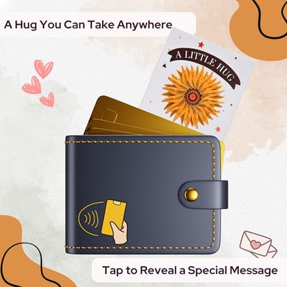 Little Pocket Hug Token & Greeting Card – Handmade Quilled Heart with NFC Bible Verse | Pocket Hug Card with Inspirational Scripture | Unique Christian Gift for Encouragement, Grief, Anxiety Relief & Long Distance Love (Sun flower) - color: Sun flower