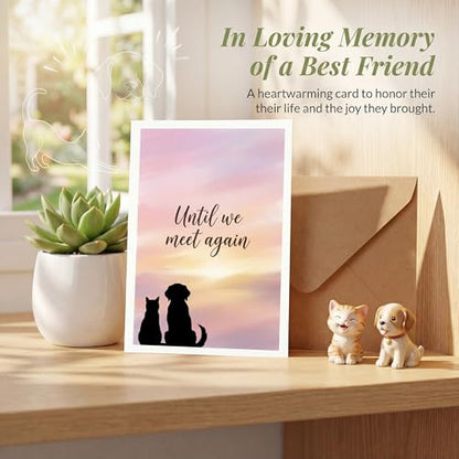 Pet Sympathy Card, Rainbow Bridge Dog Cat Loss - color: Sympathy Card 001