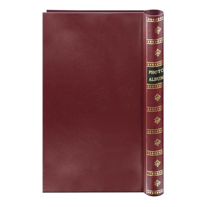 Spiral Bound Photo Album 300 Bi-Directional Memo Pockets Hold 4x6 Photos, Burgundy (Pack of 4) - color: Burgundy, size: 300 Pockets 4"x6" (Pack of 4)