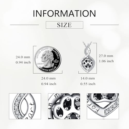 Butterfly/Dragonfly/Pet Paw/Tree of Life/Maple Leaf/Cross Urn Necklace for Ashes 925 Sterling Silver Cremation Pendant Jewelry Gifts for Women Mom - color: Pet Paw