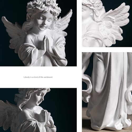 Guardian Angel Gifts - Set of 6 White Resin Memorial Angel Figures