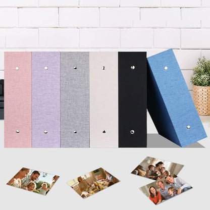 Ruibytree Extra Large Capacity Photo Album 4x6 Pictures 1000 Pockets, Blue | Linen Cover, Horizontal & Vertical 4x6 Photos, Removable Acid-Free Pages, Front Display Window, for Family, Wedding & Travel - color: Blue