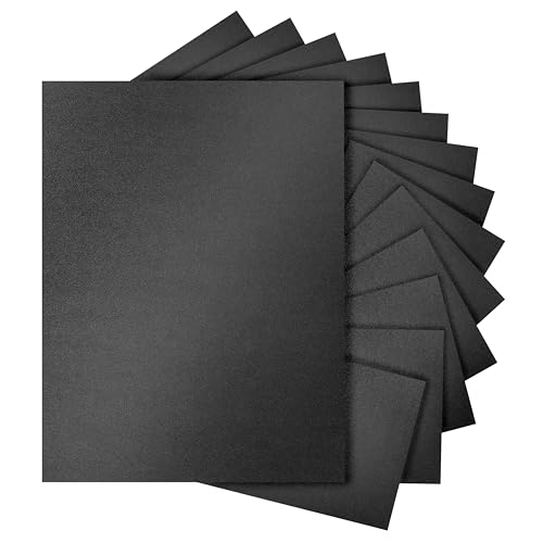 Silunkia 120 Sheets Shimmer Black Cardstock 8.5 x 11 Crafts Paper 92lb | Heavyweight Construction Paper Card Stock for Halloween, DIY Cards Making, Greeting Cards, Party, Wedding Invitations - color: Black, size: 120 Sheets