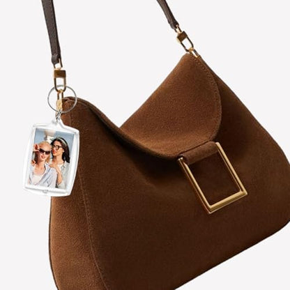 Double Sided Acrylic Photo Keychain, Personalized DIY Photo Key Fob for 1.7x1.1 Inch Photocard