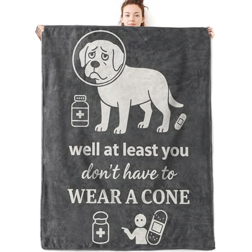 Get Well Gifts for Women Men Dog Flannel Blanket,60x50inch,Puppy and Medical Icon Blankets,Inspirational Sympathy Throw,for Friend,Family,Bedroom,Sofa,Living Room,Camping Decor Throws - color: Dog 01, size: 60x50 Inch