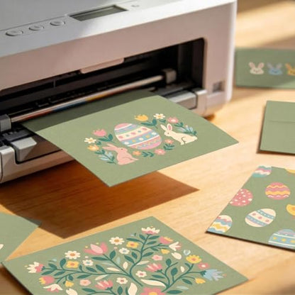 30 Sets A7 Cards & Envelopes 5x7, Sage Green & Cream White Folded Cards - color: Sage Green, size: 30 Pack A7 (5.31x7.28in) Cards and Envelopes