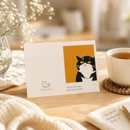 Pet Sympathy Cards, Cats Loss Sympathy Card Bulk with Envelopes - color: Cat