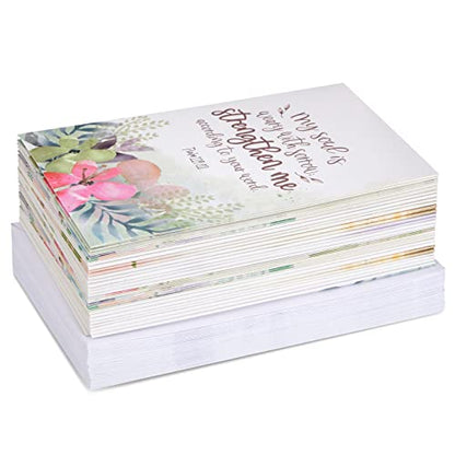 Faithful Finds Religious Sympathy Cards with Envelopes, Watercolor Floral (4x6 In, 36 Pack)