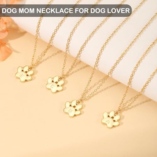 Dog Memorial Gifts for Loss of Dog Paw Print Neckalce for Women with Initial Dogs Mom Gifts Necklace for Women Dainty 14k Gold Plated Heart Necklace Pet Memorial Dogs Lover Birthday Gift for Pet Lovers - style: Big Paw I