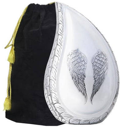 M MEILINXU White Angel Wings Urns for Human Ashes Adult Female, Full Size