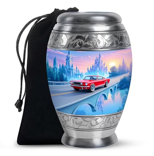 Car Adult Cremation Urn for Human Ashes - Large 10 Inch 200 Cubic Inches - color: Car-3, size: 10-inch