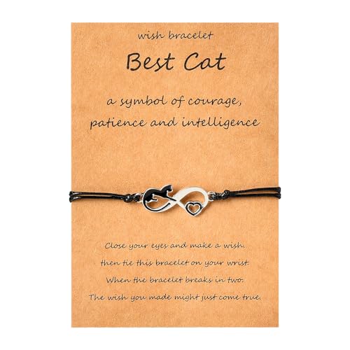 YALLNASL Cat Memorial Bracelet for Women - Sympathy Gift for Loss of Pet Bereavement - Cat Lovers Gift for Grandma Mom