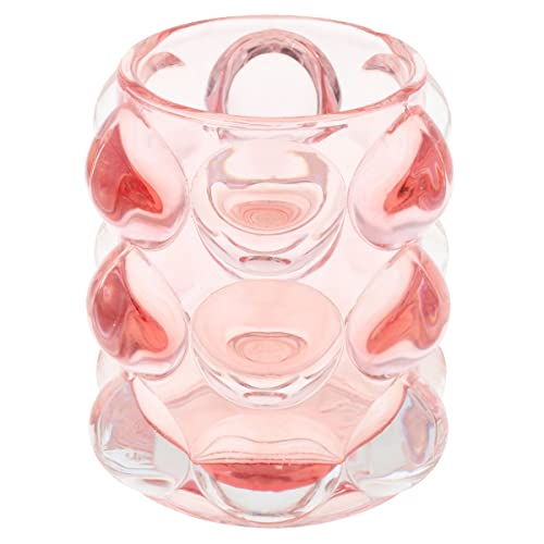 Karma, Lucia Hobnail Votive, Tea Lights Candle Holder, Glass Votive Candle Holders for Table Decorations, Baby Shower, Birthday Party, Weddings and Home Decor, Blush - color: Blush, size: One Size