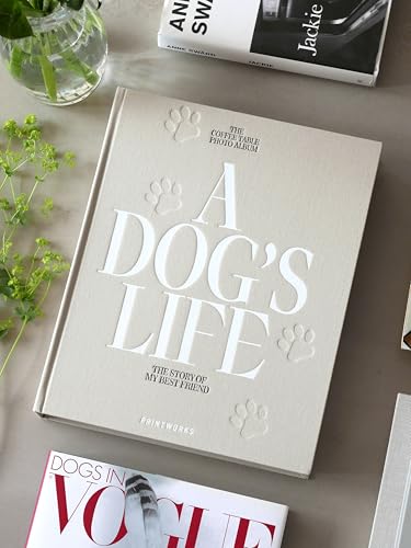 Printworks A Dog's Life Dog Photo Album, Beige - 30 Pages for 4x6 Photos | Cloth Cover, Expandable to 40 Pages, Extra Pages Sold Separately, Writing Space - style: Dog Album