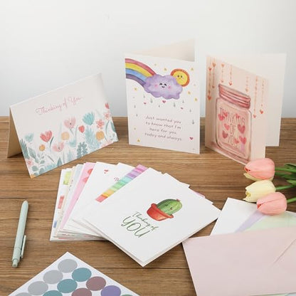 Mr. Pen- Thinking of You Cards with Envelopes, 20 Unique Designs | Large 5”x7”, Thinking of You Card, Blank Inside, Greeting Cards Thinking of you, Encouragement Cards - color: Dreamy