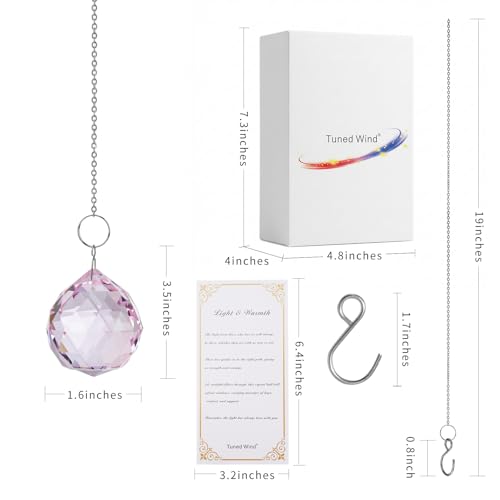 Bereavement Gifts for Loss of Loved One, Hanging Pink Rainbow Maker - color: Pink Ball