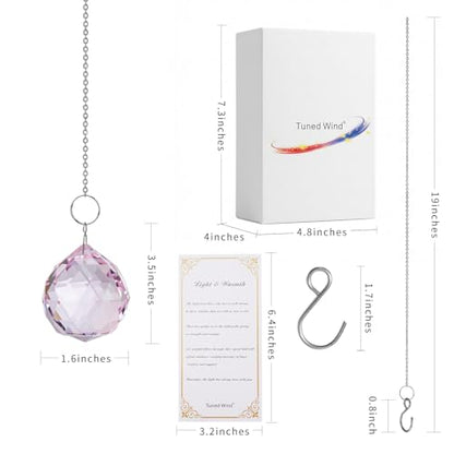 Bereavement Gifts for Loss of Loved One, Hanging Pink Rainbow Maker - color: Pink Ball