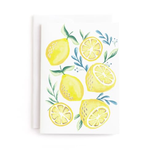 Minted | Blank Greeting Card, All Occassions, 5x7 w/Envelope | Lemons - color: Lemons