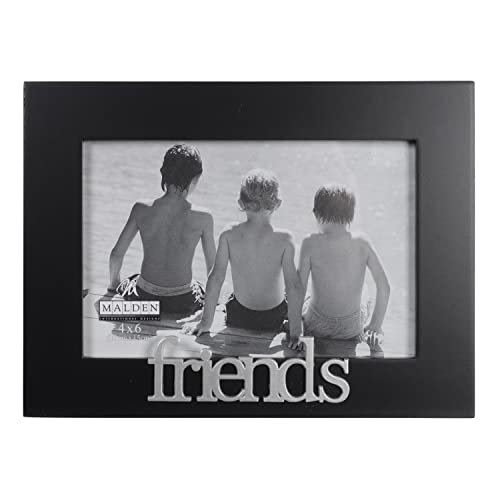 Malden International Designs Friends Expressions Picture Frame, 4x6, Black - style: Friends