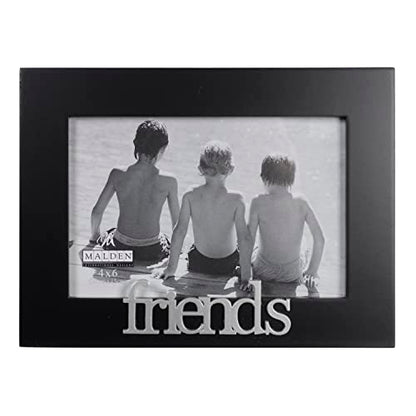 Malden International Designs Friends Expressions Picture Frame, 4x6, Black - style: Friends