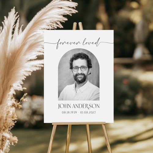 Funeral Welcome Sign, Celebration of Life Signs, Sign For Memorial #14 - color: Version #13
