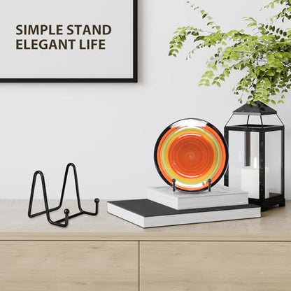 LIONWEI LIONWELI Black Decorative Plate Stand Holder Picture Frame Stand Easel Display Stand - size: 3 inch (2 pieces)