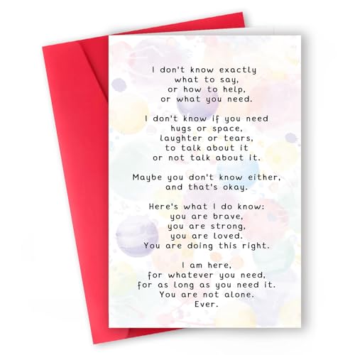 ICOOLYI Thinking of You Card, Encouragement Card for Someone Special | Get Well Soon Card with Envelope, Support Card for Husband Wife Friend Family During Difficult Times - color: WY-278
