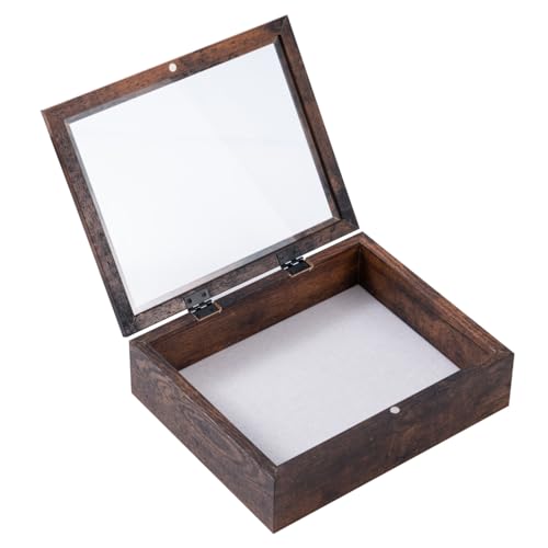Muzilife 8x10 Shadow Box Picture Frame, 2.16 Deep, Real Glass, Honey Brown - color: Honey Brown, size: 8x10