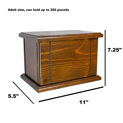 Truck Funeral Cremation Urn, Trucker's Wooden Urn with Custom Personalization