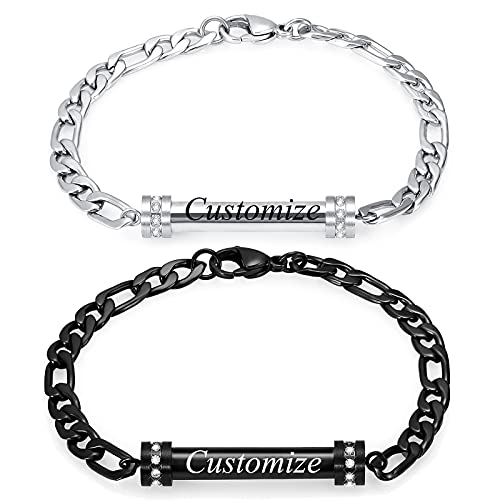 Hearbeingt Cylinder Cremation Jewelry Urn Bracelet for Ashes for Women Men | Classic Crystal,Stainless Steel,Memorial Urn Bangle, Ash Holder for Human Pet,Keepsake Jewelry for Loved Ones,Gift,Fill Tool - color: Customize