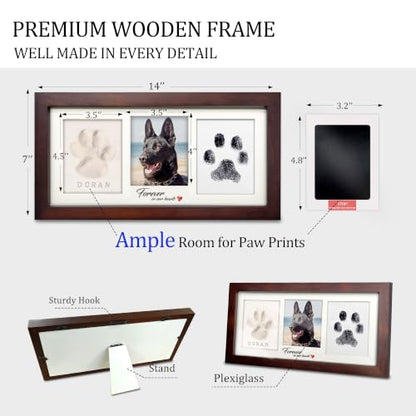 MYPAWLETS Paw Print Frame Kit,Dog/Cat Paw Print Keepsake,Espresso - color: Espresso