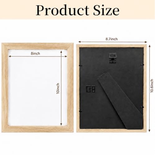 Shadow Box Frame 8"x 10"- 4 Pack Wood Deep Shadowbox with Glass - size: 8x10-4pcs-wood