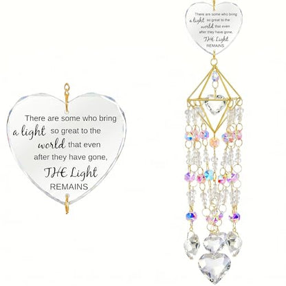 AceOrbit Memorial Gifts Crystal Suncatchers for Window Hanging Wind Chime Garden Suncatchers Rainbow Decor Sympathy Gifts for Loss of Family, Loved Ones, Funerals, Bereavement, Remembrance