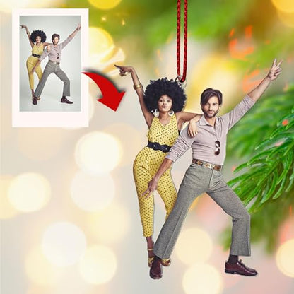 Customized Photo Ornaments, Personalized Your Photo Ornament, Double-Sided Print, Custom Christmas Ornaments, Personalized Christmas Ornaments for Christmas Tree - style: Couples