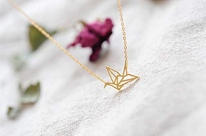 Baydurcan Friendship Anchor Butterfly Good Luck Elephant Necklace for Women - style: Papercrane